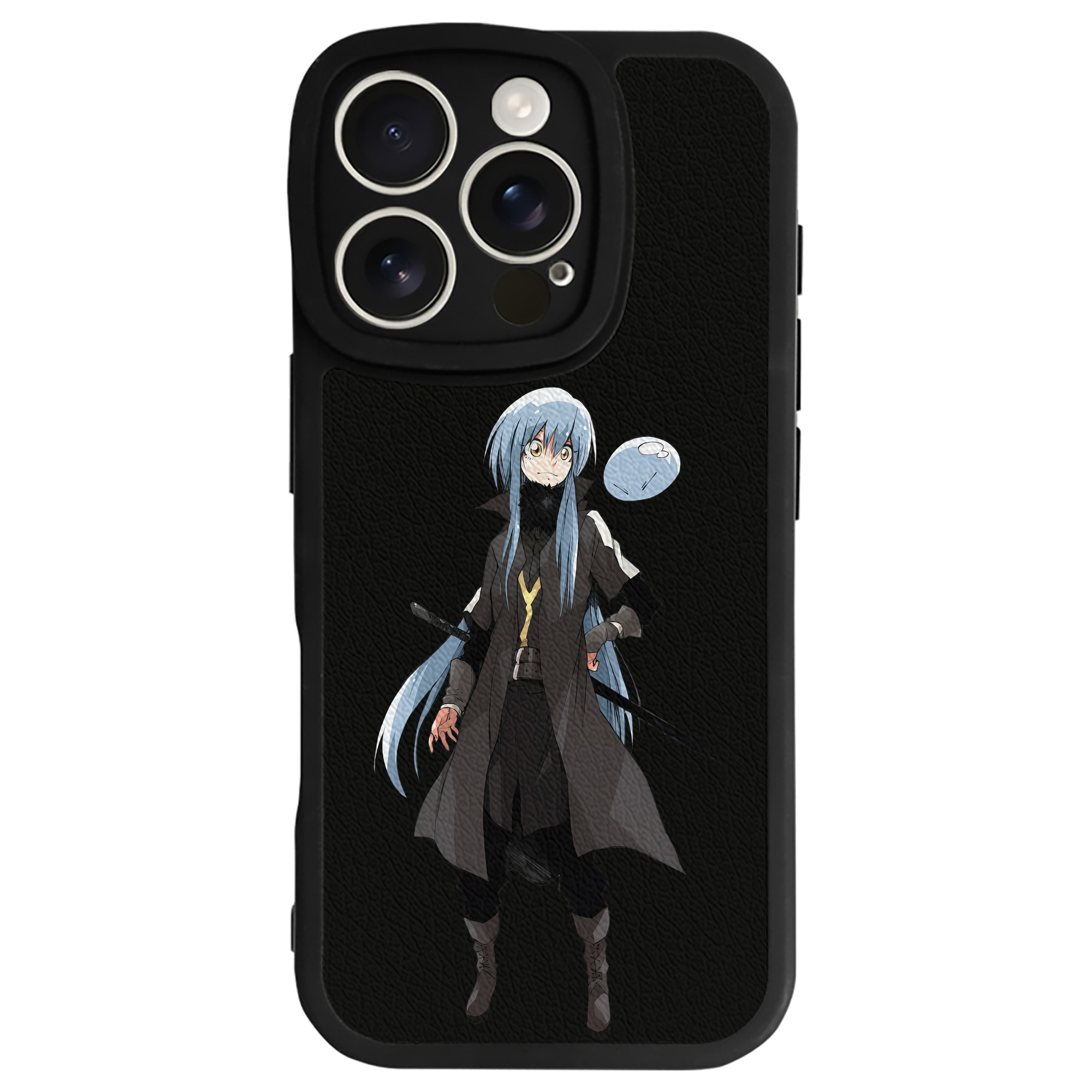 （画像用） 転スラ Regarding Reincarnated to Slime 【iPhone 16シリーズ対応】シリコンスマホケース（レザー調） 材質：シリコン